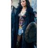 Wonder Woman Gal Gadot Shearling Coat