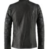 Hybrid Black Leather Jacket Cafe Racer Style (6)