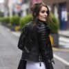 Black Leather Jacket Women's Slim Fit Kay Michaels