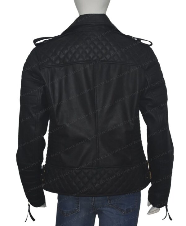 Black Leather Jacket Women's Slim Fit Kay Michaels