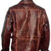 Captain America Brown Real Leather Jacket The First Avengers Distressed Back