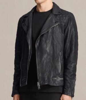 13 Reasons Why Tony Padilla Black Biker Leather Jacket Front