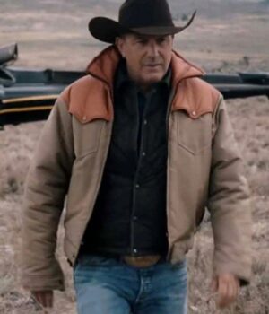 John Dutton Brown Cotton Jacket TV Series Yellowstone