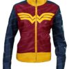 Wonder Woman Princess Diana Leather Jacket Front