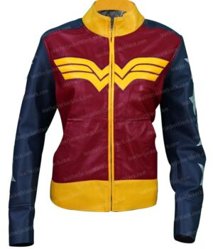 Wonder Woman Princess Diana Leather Jacket Front