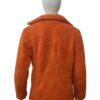 Yellowstone Beth Dutton Orange Shearling Coat Back