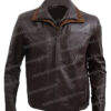 Yellowstone Thomas Rainwater Brown Real Leather Jacket Front