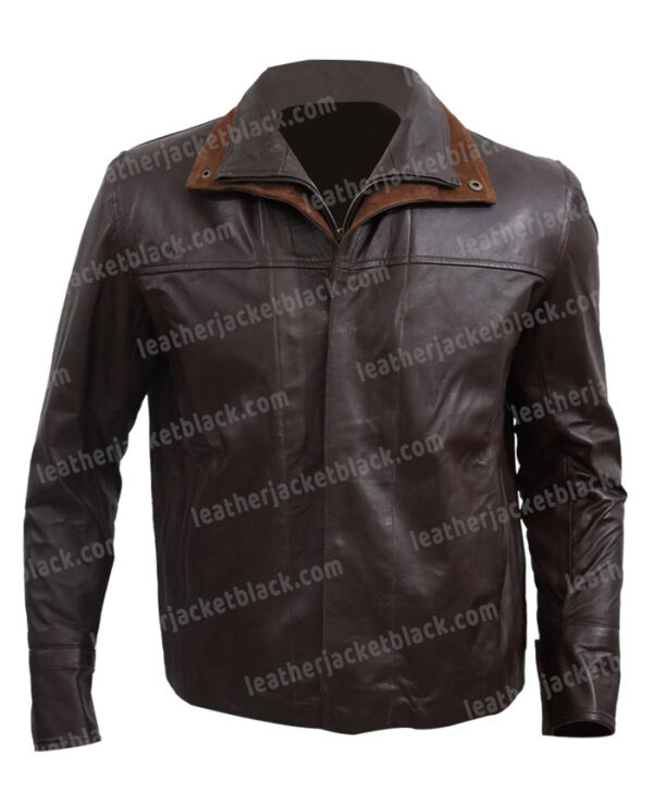 Yellowstone Thomas Rainwater Brown Real Leather Jacket Front