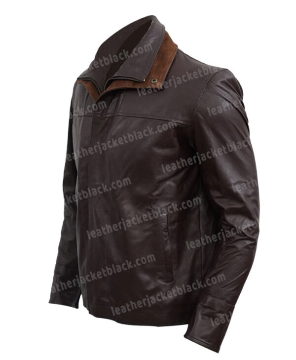 Yellowstone Thomas Rainwater Brown Real Leather Jacket Side