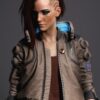Cyberpunk 2077 Bomber Leather Jacket Women