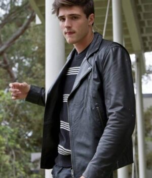 Jacob Elordi The Kissing Booth 2 Black Leather Jacket