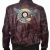 Captain Marvel Brown Leather Jacket Back