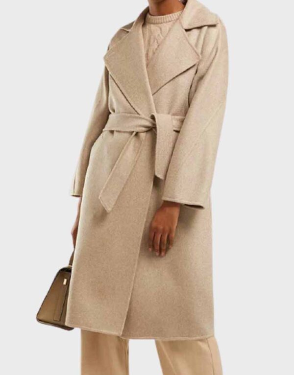 The Undoing Sylvia Steineitz Wrap Beige Coat