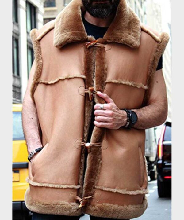 Alexander Camel Brown Shearling Fur Vest