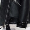 Women's Black Biker Shearling Leather Jacket