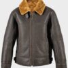 Shearling Leather Brown Jacket