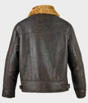 Shearling Leather Brown Jacket