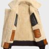 Sheepskin Mens Shearling Bomber Leather Jacket Inside