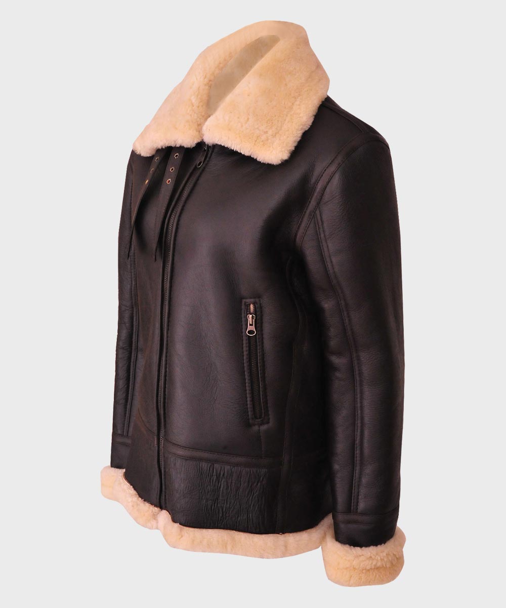 Aviator Women’s Brown B3 Leather Jacket | Leather Jacket Black