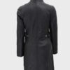 Women's Fur Hooded Black Leather Coat