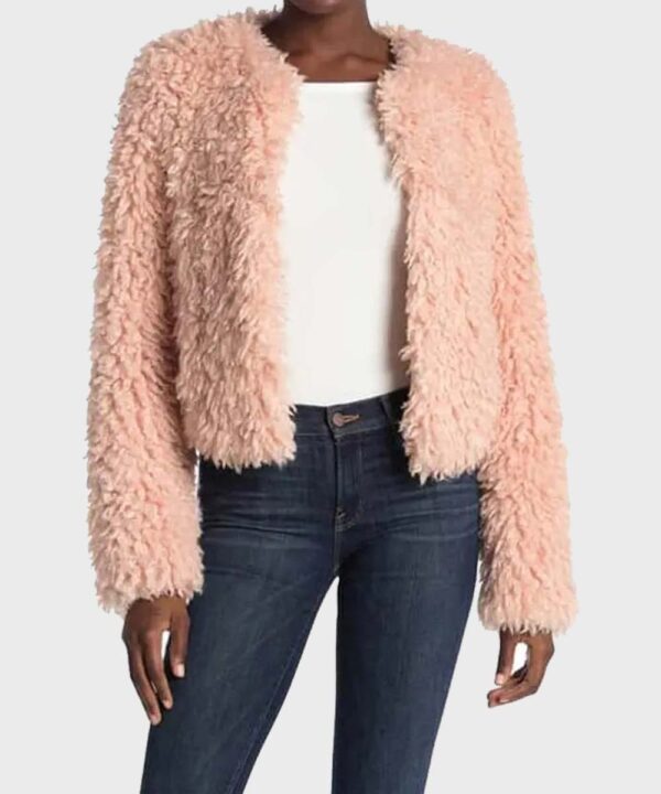 The Equalizer 2021 Laya DeLeon Pink Fur Jacket