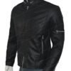 Get Lucky Daft Punk Electroma Black Leather Jacket Left Side