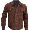 Heartland Tim Fleming Brown Suede Leather Jacket Front