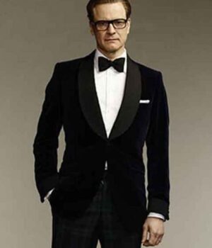 Kingsman Harry Hart Colin Firth Blue Tuxedo