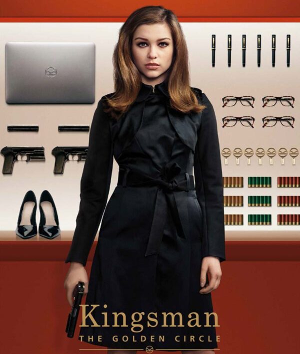 Kingsman Sophie Roxy Trench Black Coat
