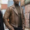 Sam The Falcon and Winter Soldier Zipper Cuffs Brown Jacket