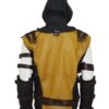 Scorpion Mortal Kombat 10 Leather Gaming Hooded Jacket Back