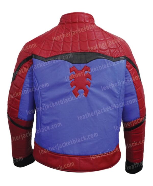 Spider Man Homecoming Red Leather Jacket Back
