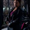 The Equalizer 2021 Robyn McCall Black Leather Coat