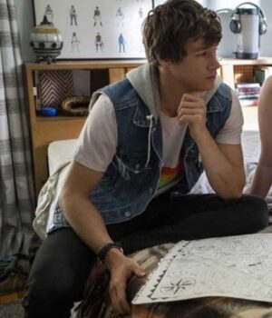 The Map of Tiny Perfect Things Mark Blue Denim Vest