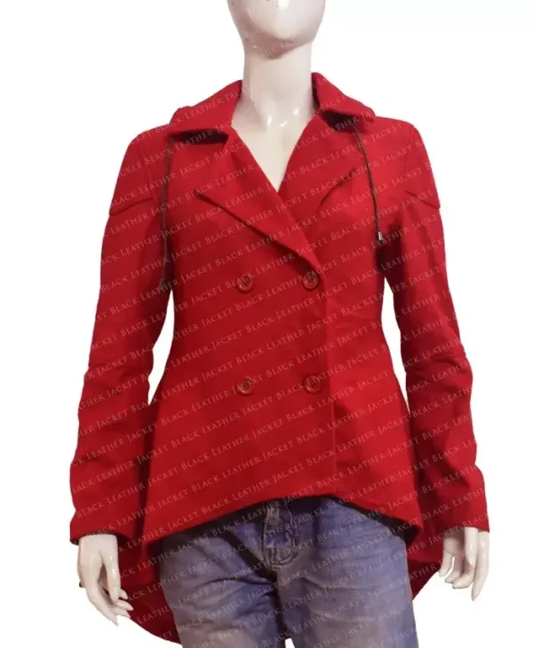 Cheryl Blossom Riverdale Heathers Wool Red Coat Front