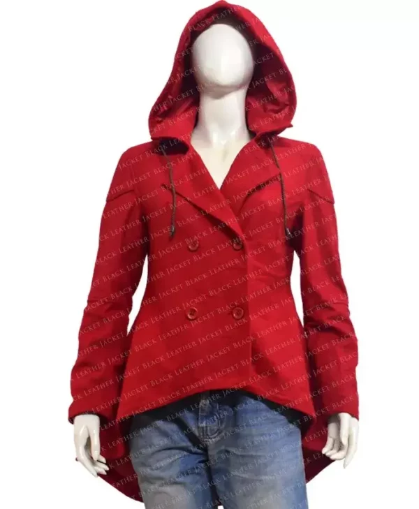 Cheryl Blossom Riverdale Heathers Wool Red Coat with Hood