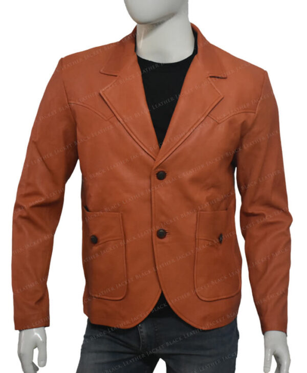 Leonardo DiCaprio Once Upon A Time In Hollywood Brown Blazer Front