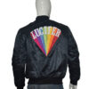Lucifer Rising Rainbow Bomber Black Jacket Back