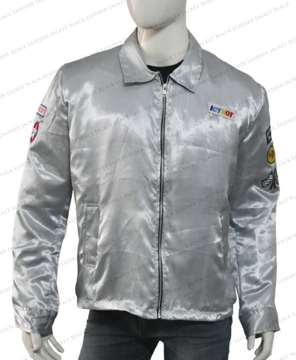 Stuntman Mike Icy Hot Death Proof Satin Silver Jacket Front