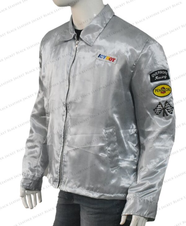 Stuntman Mike Icy Hot Death Proof Satin Silver Jacket Left Side