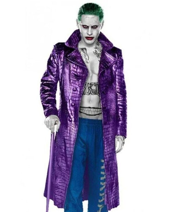 Suicide Squad Joker Crocodile PU Leather Coat