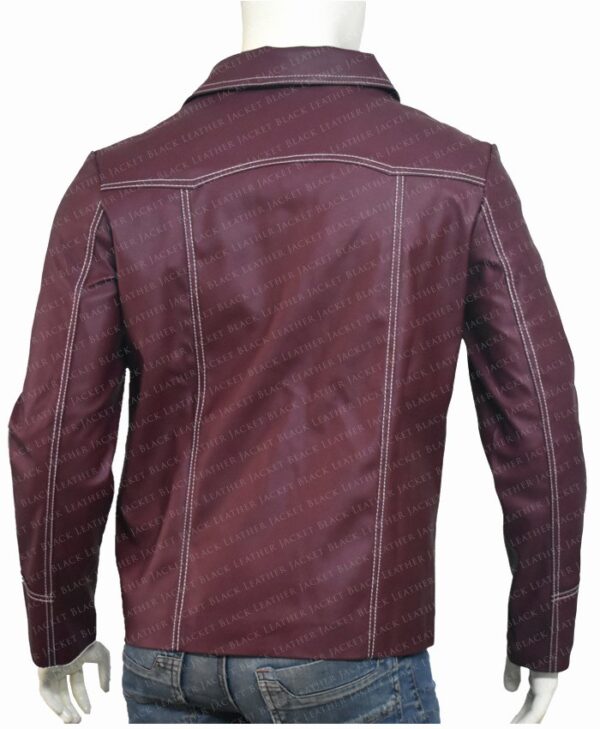 Tyler Durden Fight Club Brad Pitt Real Leather Jacket Back
