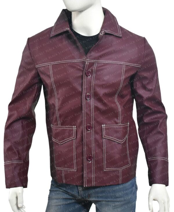 Tyler Durden Fight Club Brad Pitt Real Leather Jacket