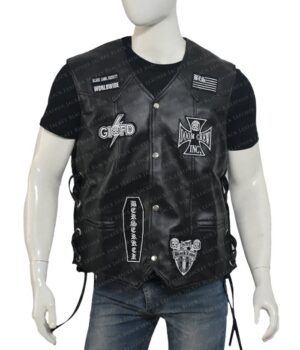 Zakk Wylde Black Label Society Genuine Faux Leather Vest Jacket BLS Patches  | eBay