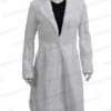 Alice Braga Queen of The South Wool White Coat Front