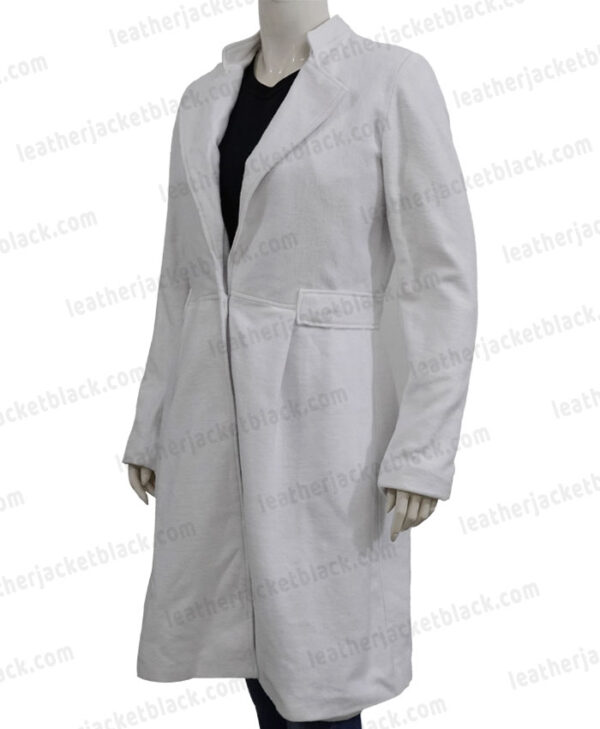 Alice Braga Queen of The South Wool White Coat Left