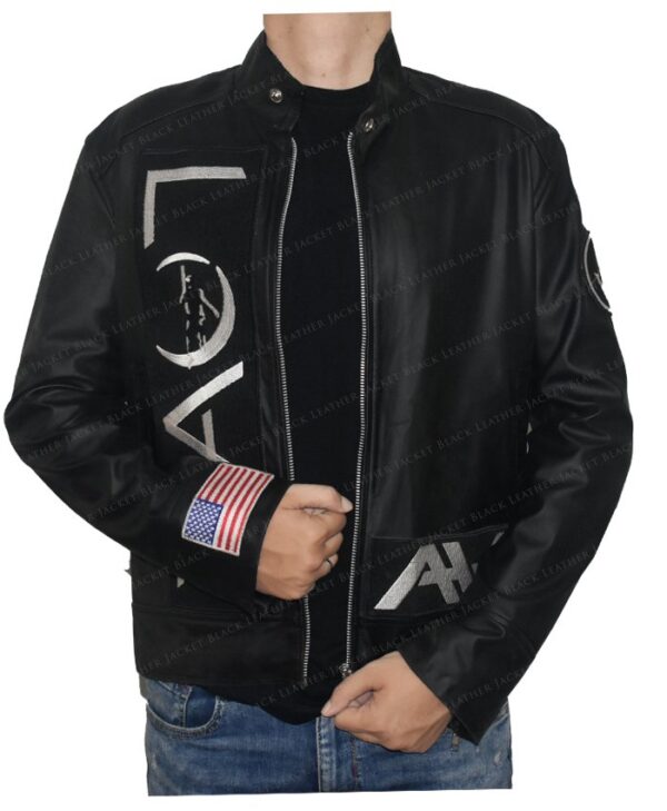 Tom Delonge Angle And Airwaves Leather Jacket Cuff Logo