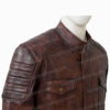 Boss Level 2021 Roy Pulver Brown Leather Jacket Side