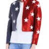 Independence Day Cropped Real Leather Jacket Style 3
