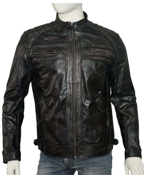 Men's Cafe Racer Real Vintage Leather Jacket